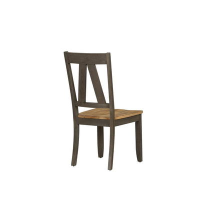 Lindsey Farm Splat Back Side Chair (RTA) in Gray