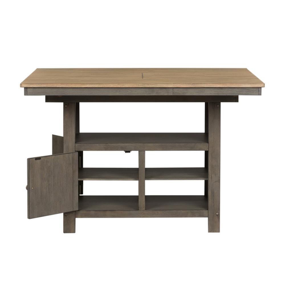 Lindsey Farm 5 Piece Gathering Table Set in Gray