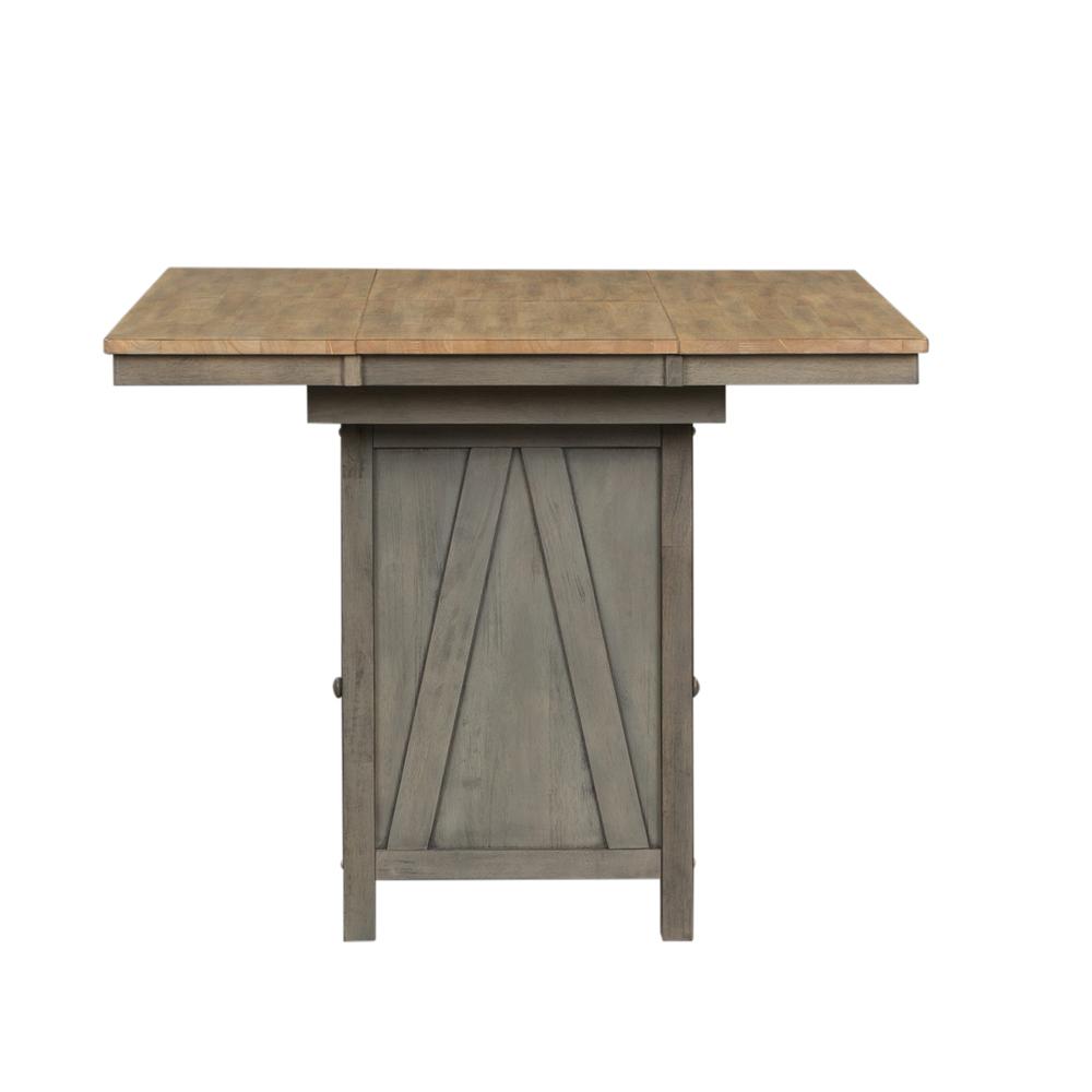 Lindsey Farm 5 Piece Gathering Table Set in Gray
