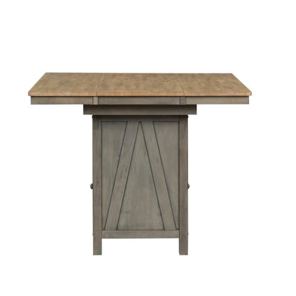 Lindsey Farm 5 Piece Gathering Table Set in Gray