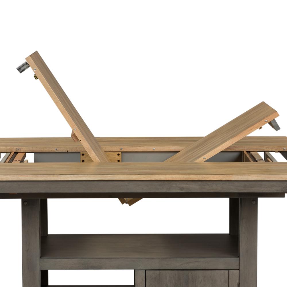 Lindsey Farm 5 Piece Gathering Table Set in Gray