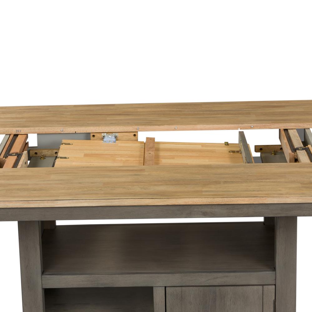 Lindsey Farm 5 Piece Gathering Table Set in Gray