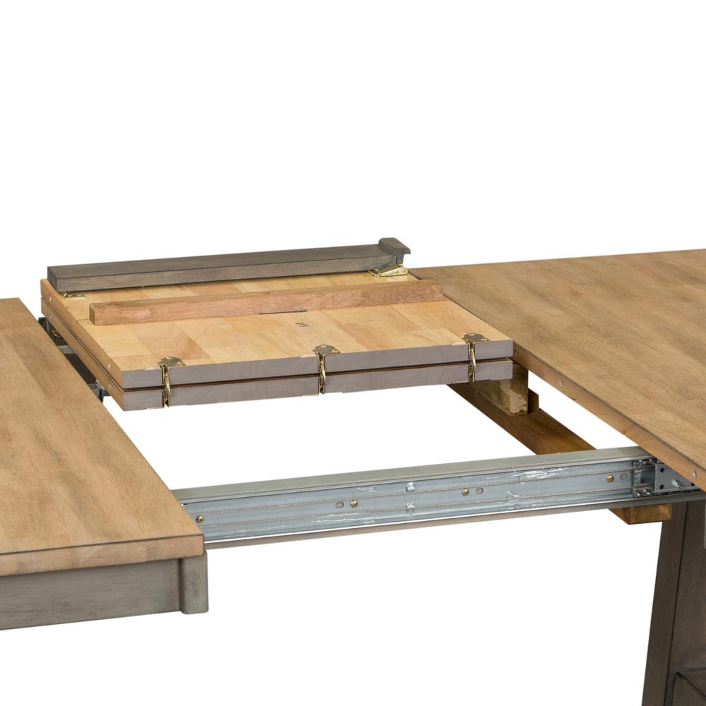 Lindsey Farm 5 Piece Trestle Table Set in Gray