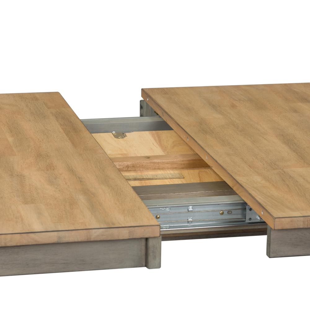 Lindsey Farm 5 Piece Trestle Table Set in Gray
