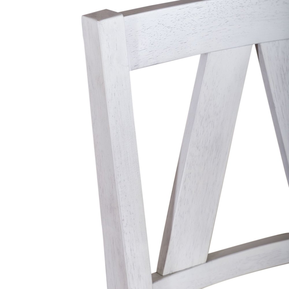 Counter Height Swivel Chair (RTA) - Set of 2 Farmhouse White