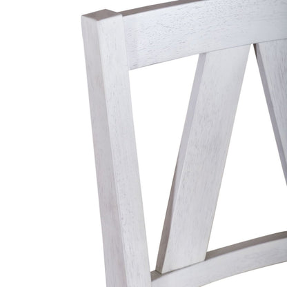 Counter Height Swivel Chair (RTA) - Set of 2 Farmhouse White
