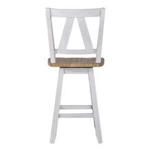 Counter Height Swivel Chair (RTA) - Set of 2 Farmhouse White