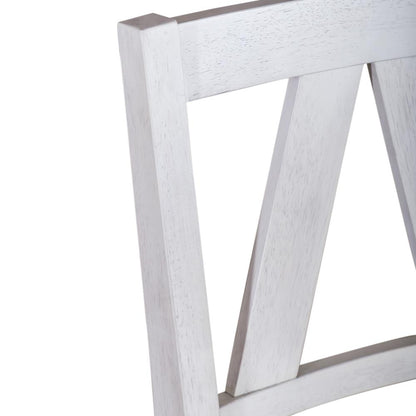 Counter Height Swivel Chair (RTA) - Set of 2 Farmhouse White
