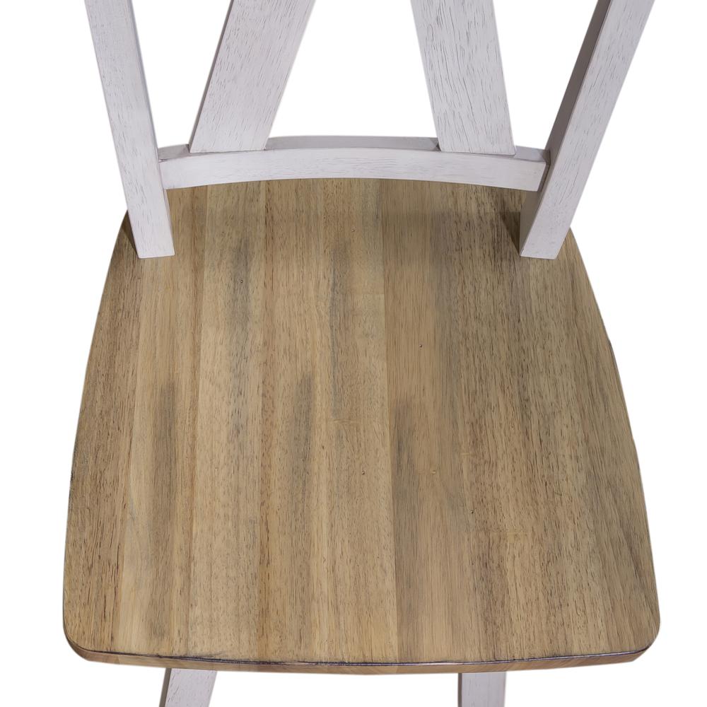 Counter Height Swivel Chair (RTA) - Set of 2 Farmhouse White