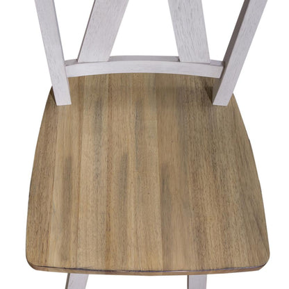 Counter Height Swivel Chair (RTA) - Set of 2 Farmhouse White