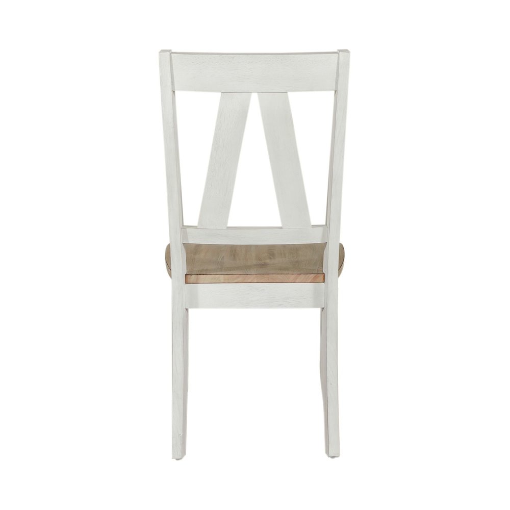 Splat Back Side Chair (RTA) - Set of 2 Farmhouse White in Weathered White