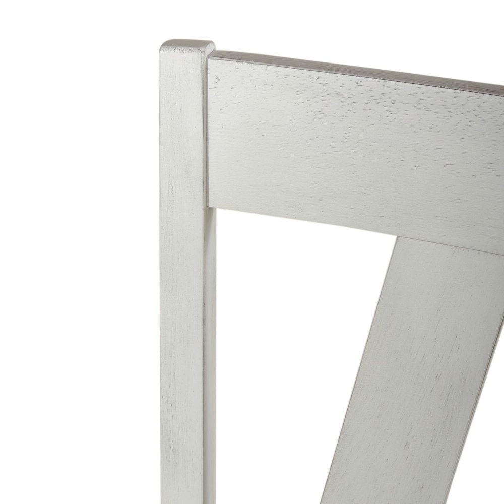 Splat Back Side Chair (RTA) - Set of 2 Farmhouse White in Weathered White
