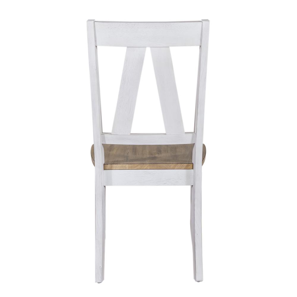 Splat Back Side Chair (RTA) - Set of 2 Farmhouse White in Weathered White