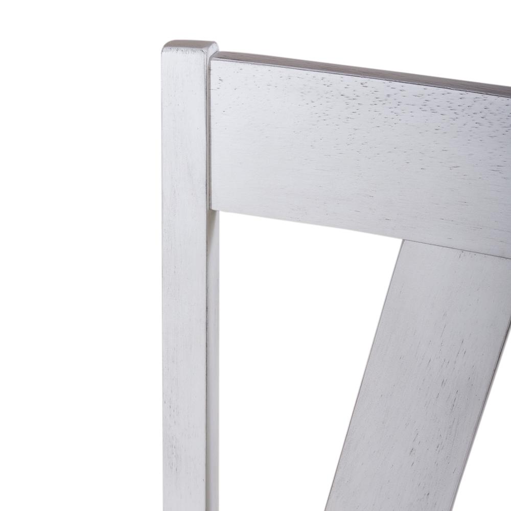 Splat Back Side Chair (RTA) - Set of 2 Farmhouse White in Weathered White