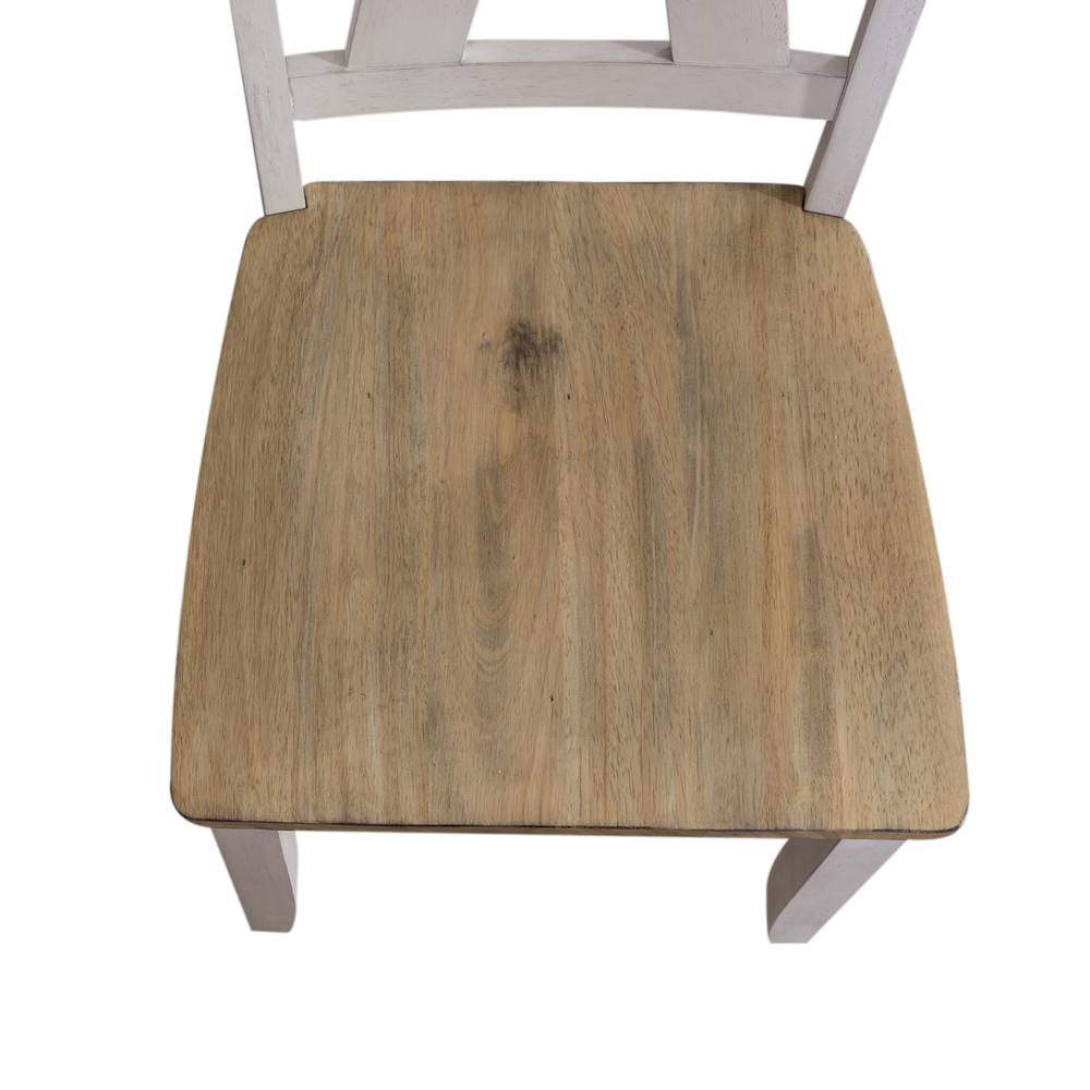 Splat Back Side Chair (RTA) - Set of 2 Farmhouse White in Weathered White