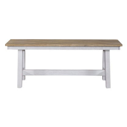 Lindsey Farm Backless Bench (RTA) in Weathered White