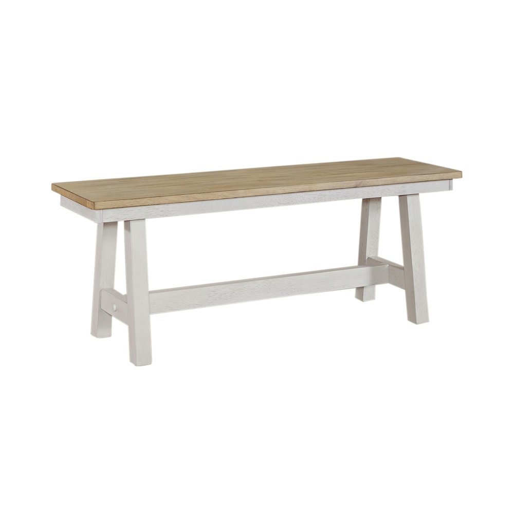 Lindsey Farm Backless Bench (RTA) in Weathered White