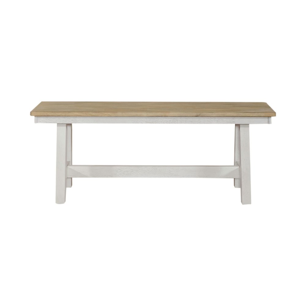Lindsey Farm Backless Bench (RTA) in Weathered White