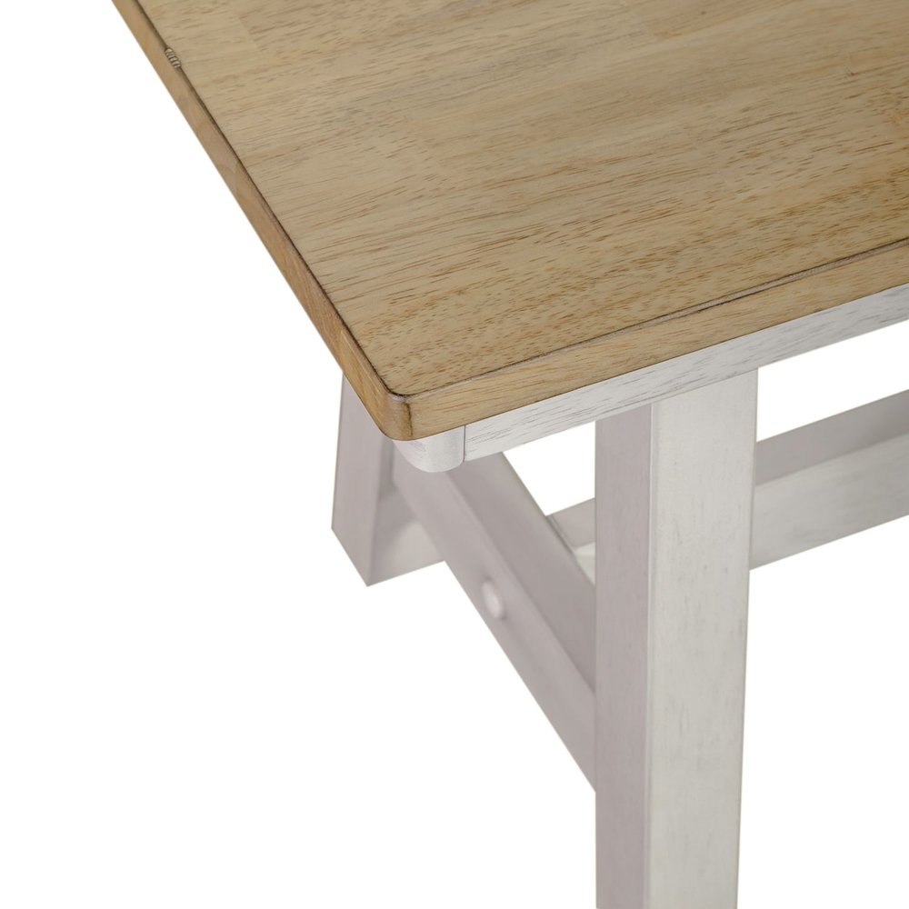 Lindsey Farm Backless Bench (RTA) in Weathered White