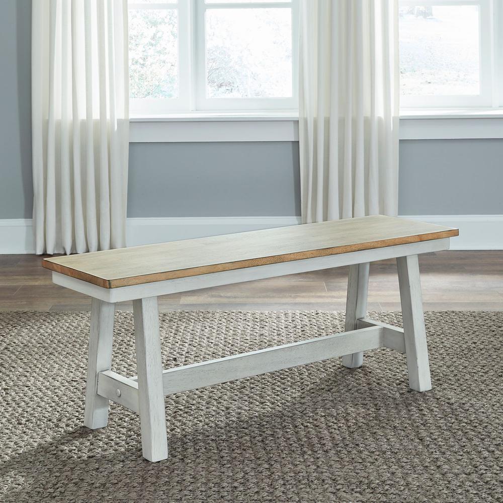 Lindsey Farm Backless Bench (RTA) in Weathered White