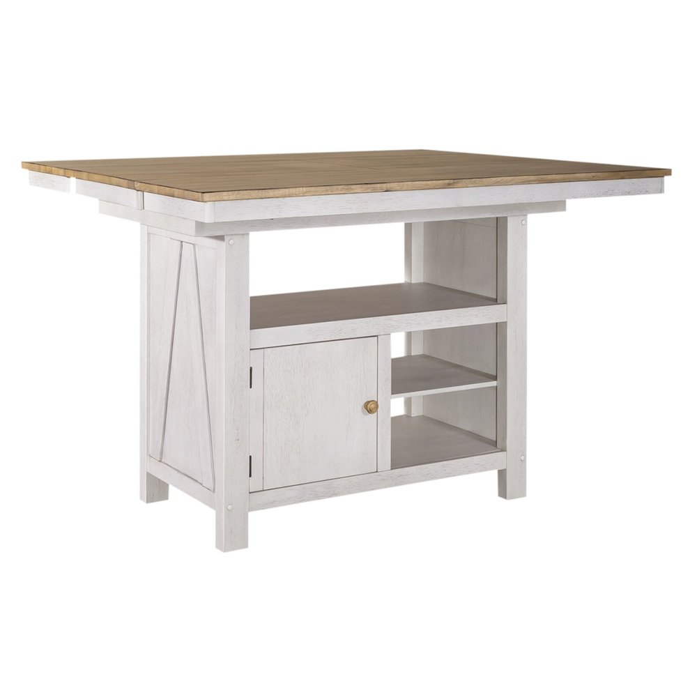 Lindsey Farm 5 Piece Gathering Table Set Counter Height 36" - 4 Splat Back
