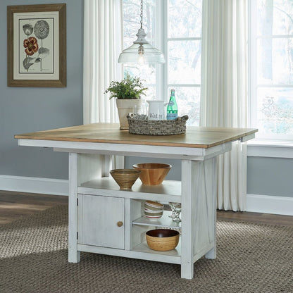 Lindsey Farm Kitchen Island in Rubberwood Solids & Veneers w/ MDF
