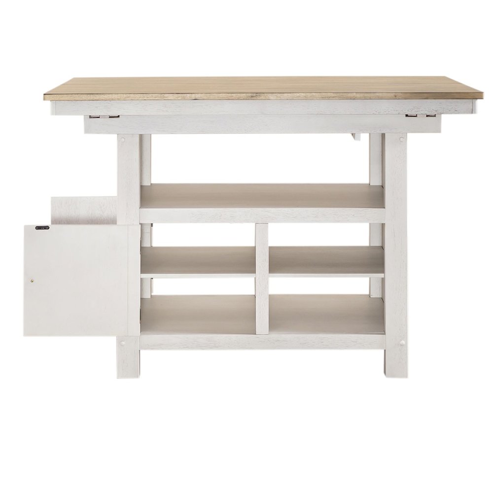 Lindsey Farm Kitchen Island in Rubberwood Solids & Veneers w/ MDF