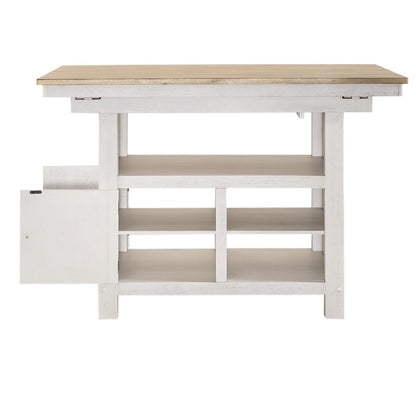 Lindsey Farm Kitchen Island in Rubberwood Solids & Veneers w/ MDF