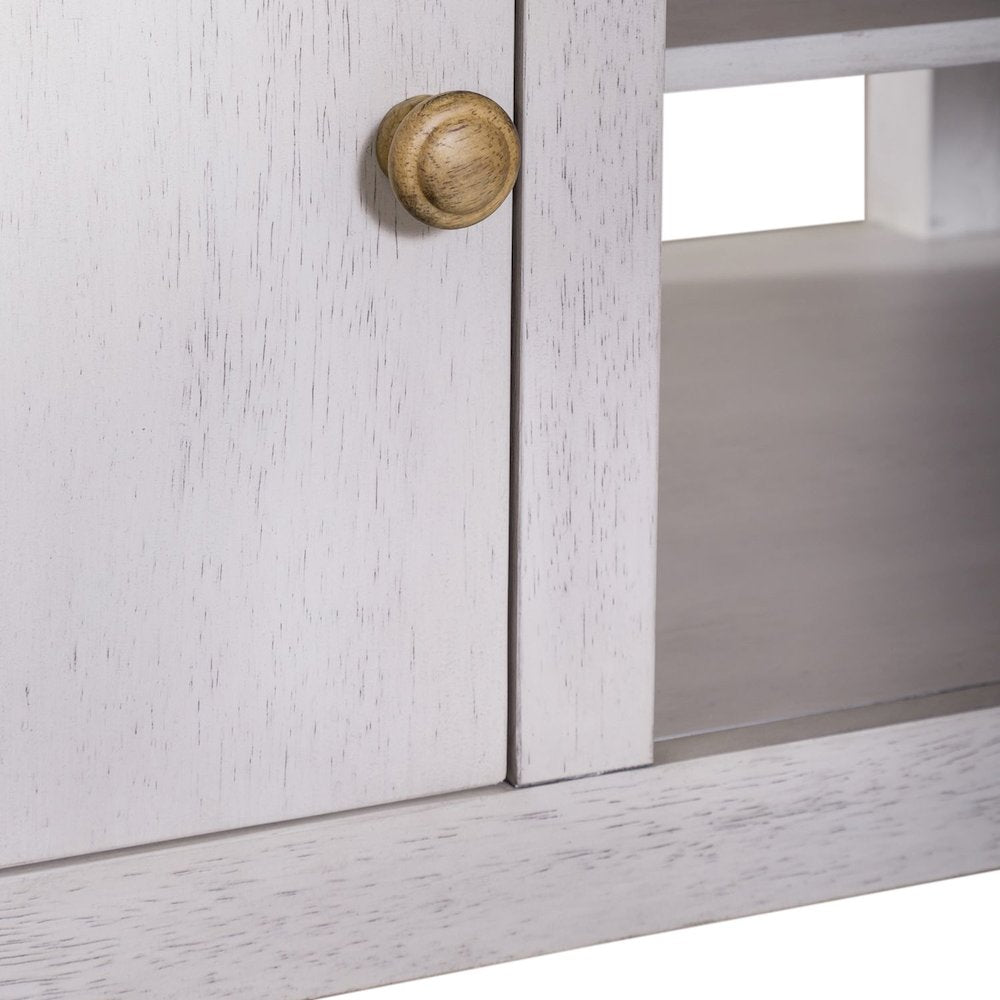 Lindsey Farm Kitchen Island in Rubberwood Solids & Veneers w/ MDF
