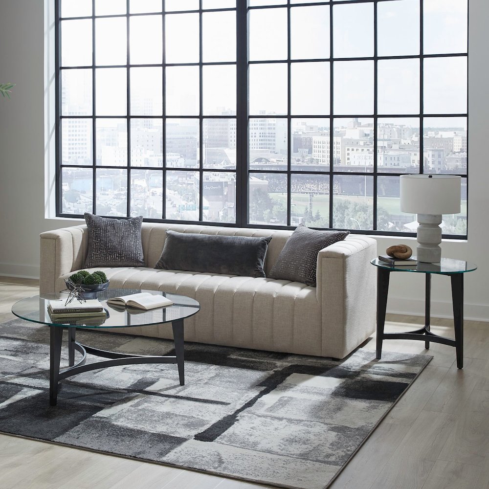 Capri Glass Top 3 Piece Set - Cocktail Table, 2 End Tables - Espresso