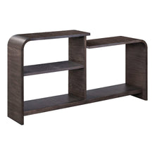 Living Room Sofa Table Rounded Waterfall Edge Design - Espresso Oak Wood