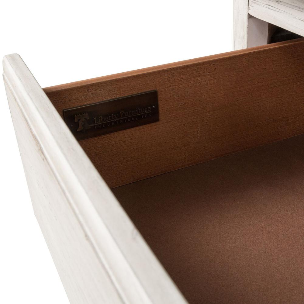 Farmhouse Reimagined 8 Drawer Dresser in Antique White w/ Chestnut Top