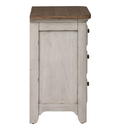 3 Drawer Night Stand w/ Charging Station