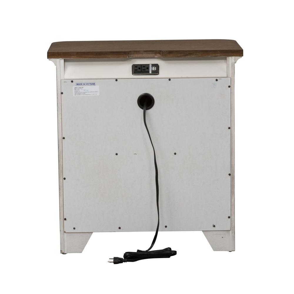 3 Drawer Night Stand w/ Charging Station