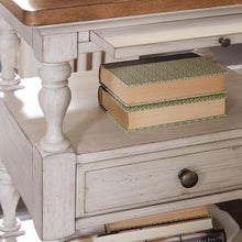 Farmhouse Reimagined 1 Drawer Night Stand in Antique White w/ Chestnut Top