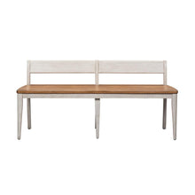 Farmhouse Reimagined Bench (RTA) in Antique White w/ Chestnut Top