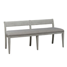 Farmhouse Reimagined Upholstered Bench (RTA) in Antique White w/ Chestnut Top