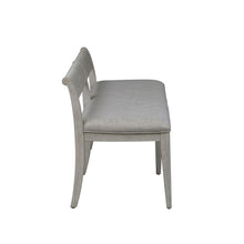 Farmhouse Reimagined Upholstered Bench (RTA) in Antique White w/ Chestnut Top