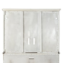 Farmhouse Reimagined Entertainment Center - Antique White with Chestnut Tops