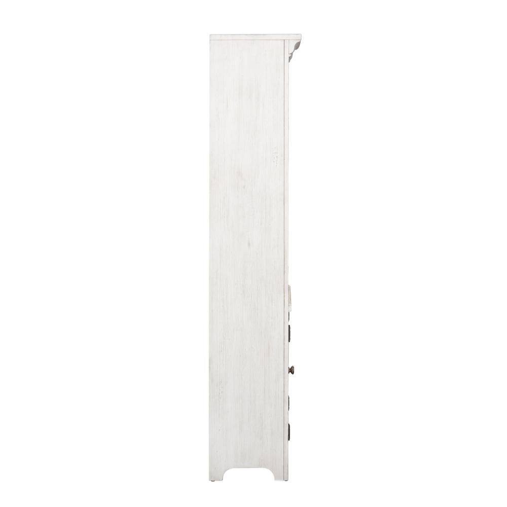 Farmhouse Reimagined Bookcase in Antique White w/ Chestnut Top