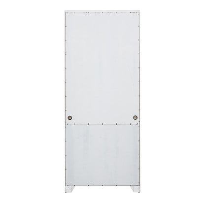 Farmhouse Reimagined Bookcase in Antique White w/ Chestnut Top