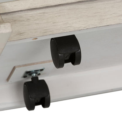Farmhouse Reimagined Rectangular Cocktail Table in Antique White w/ Chestnut Top