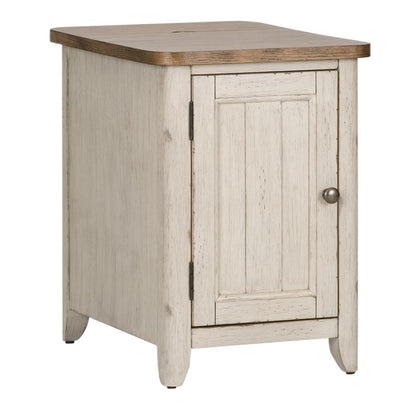 Door Chair Side Table w/ Charging Station