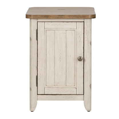 Door Chair Side Table w/ Charging Station