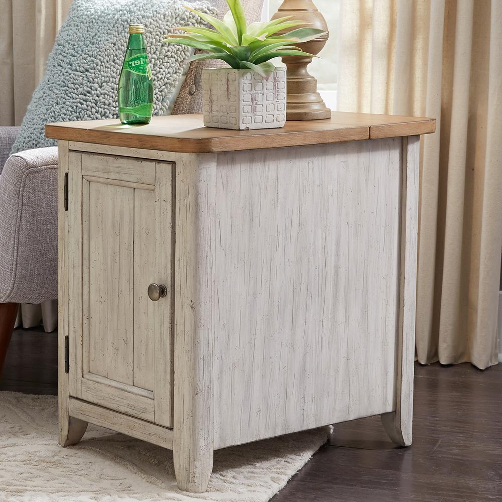 Door Chair Side Table w/ Charging Station