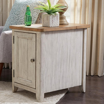 Door Chair Side Table w/ Charging Station