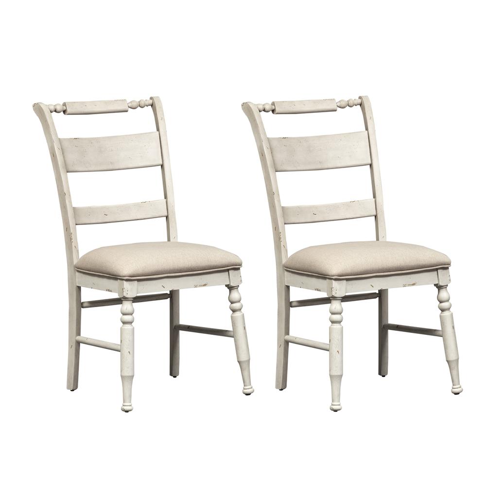 Slat Back Side Chair (RTA)-Set of 2 Traditional White
