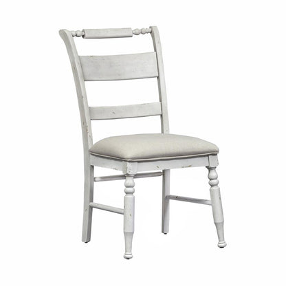 Slat Back Side Chair (RTA)-Set of 2 Traditional White