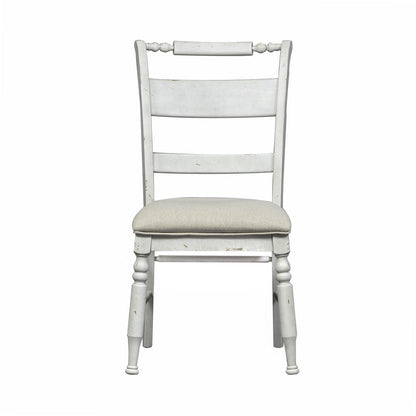 Slat Back Side Chair (RTA)-Set of 2 Traditional White