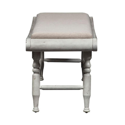 Whitney Bench (RTA) in Antique Linen w/ Weathered Gray